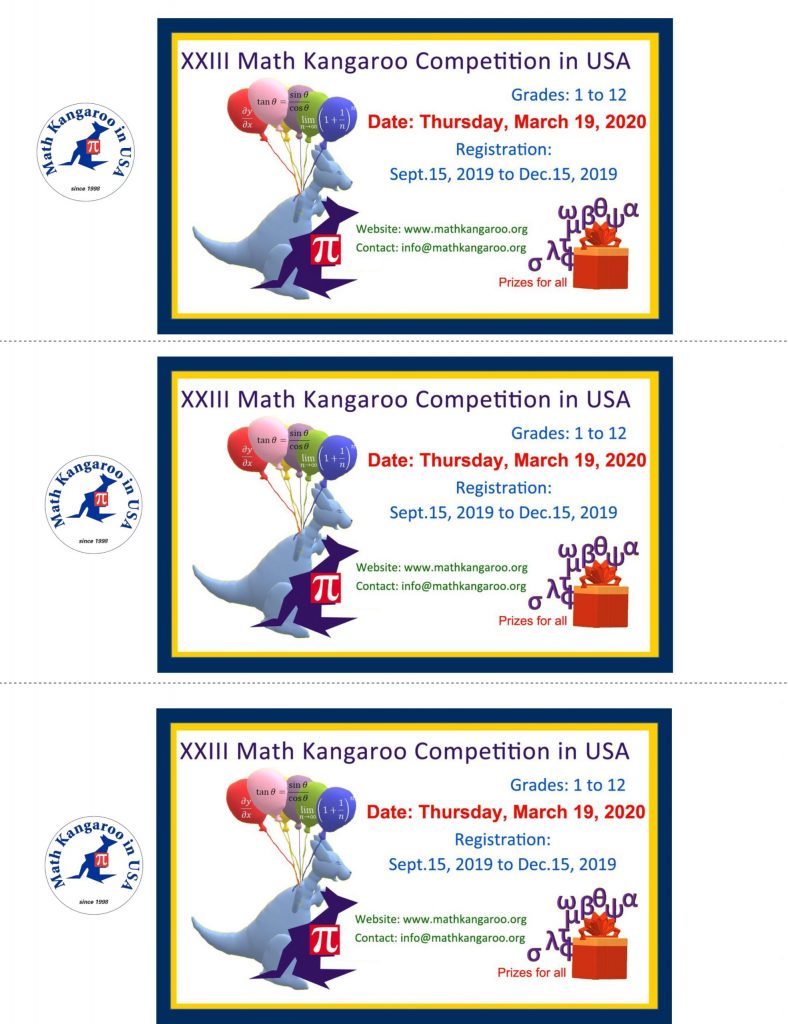 Math Kangaroo Posters and Flyers – Math Kangaroo USA