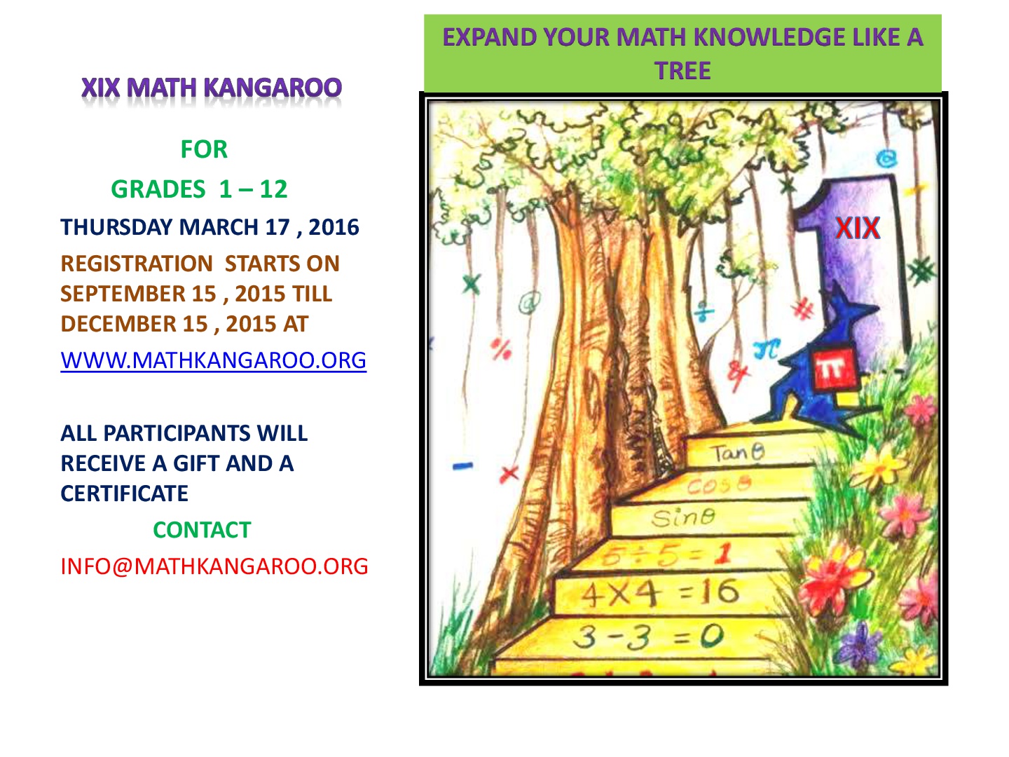 Math Kangaroo Poster Contest Math Kangaroo USA