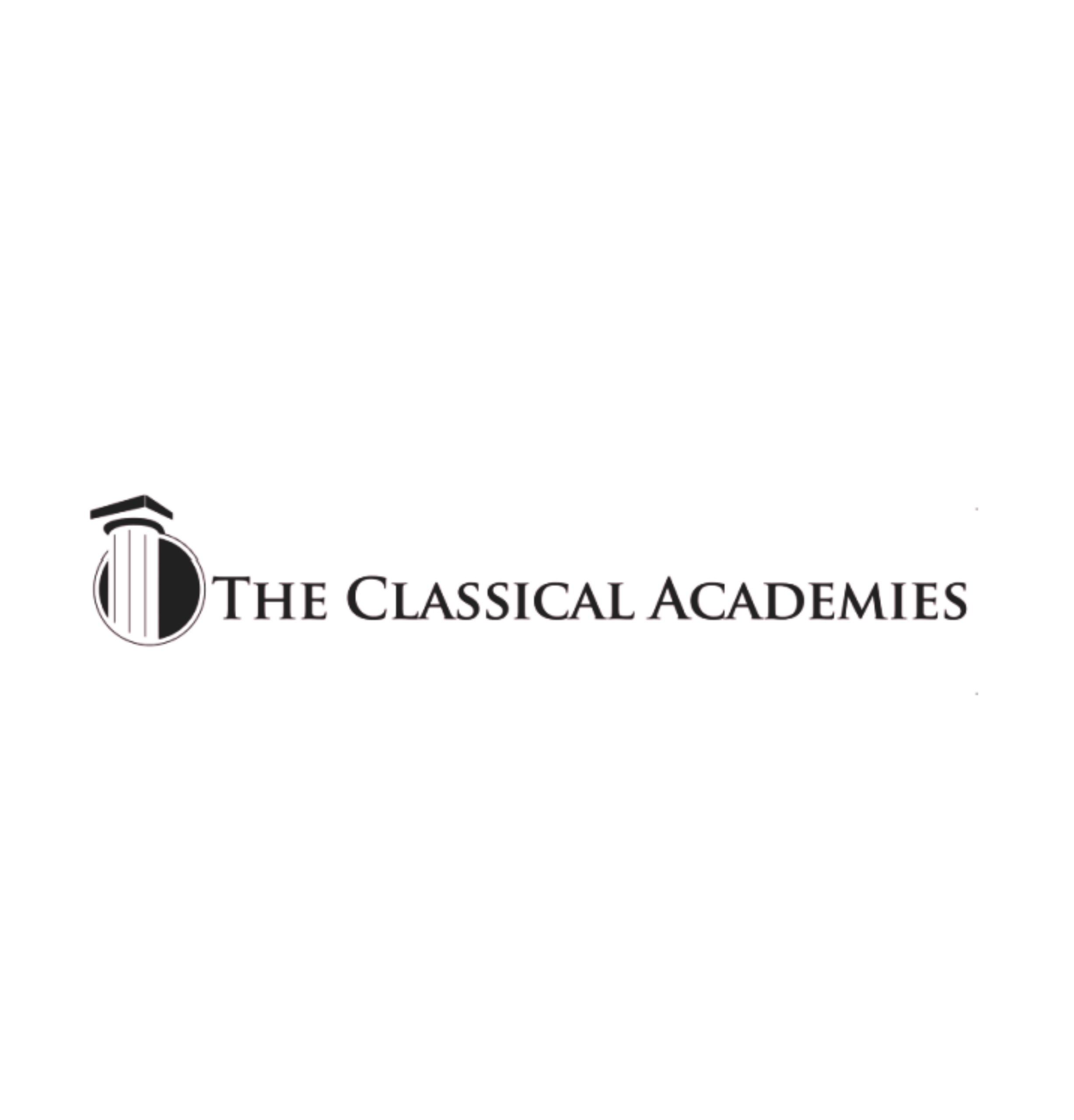 The Classical Academies logo featuring a circular emblem with a column and the scripted name.