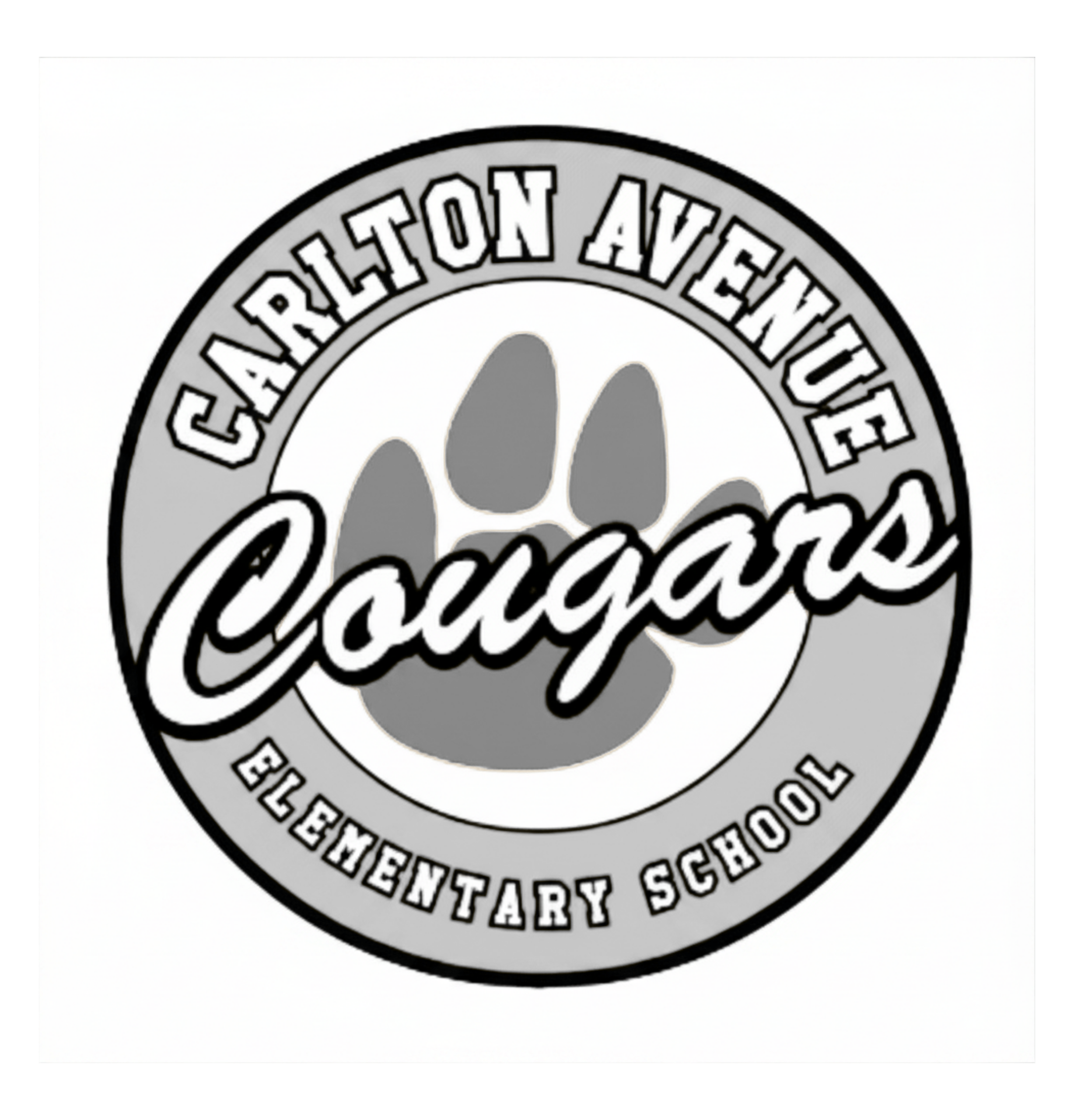 Circular school emblem featuring a paw print and the border text 'Elementary School' along the edge.