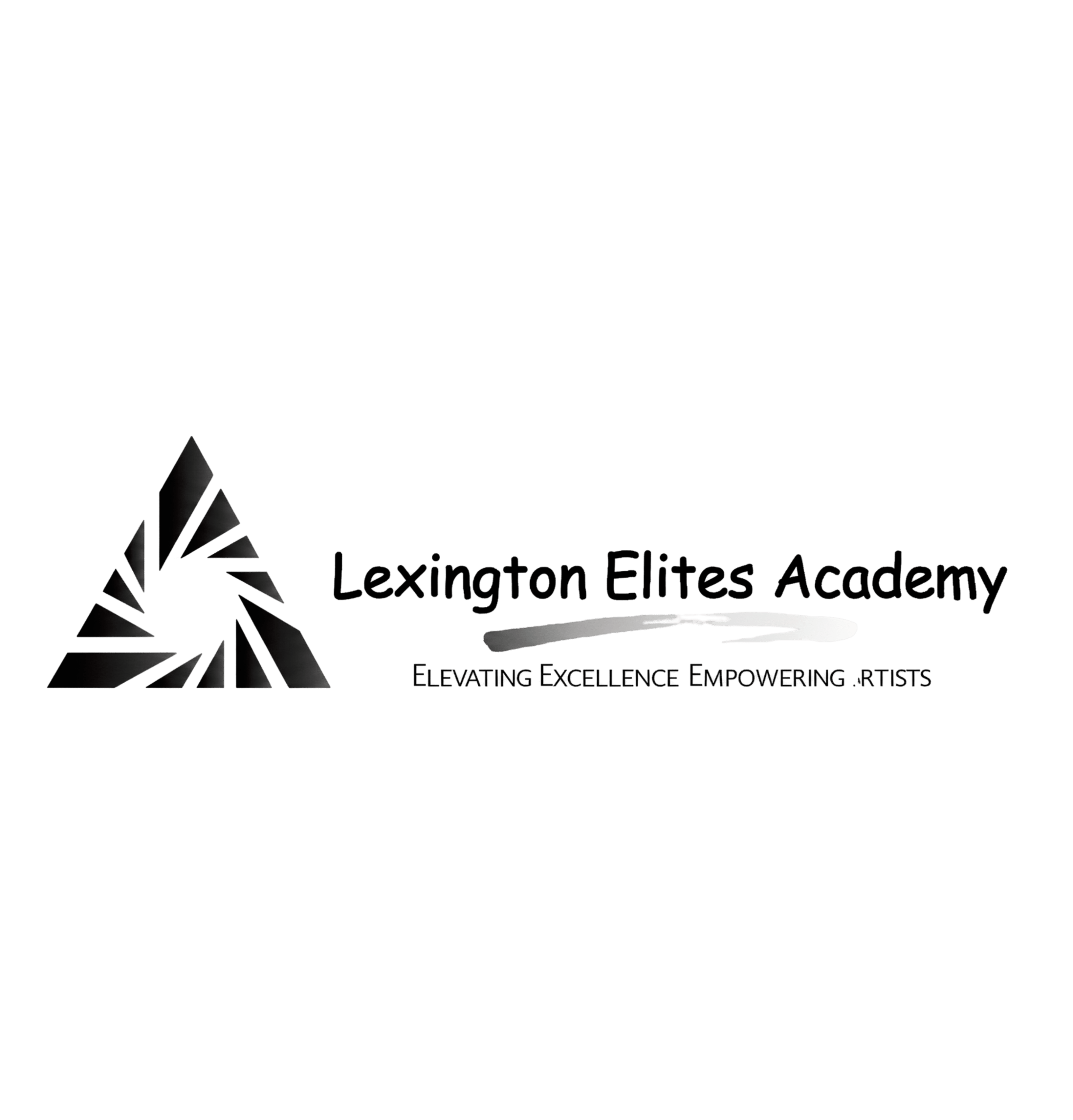 Abstract black artwork with dark triangles clustered in the lower-left and a pale white brushstroke at the bottom-right.